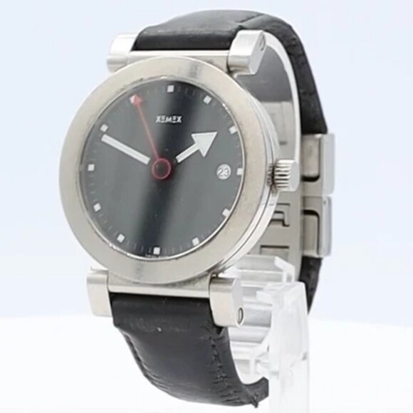Vintage Xemex 210-2092 Design Kulling Men's Quartz Wristwatch Swiss Steel